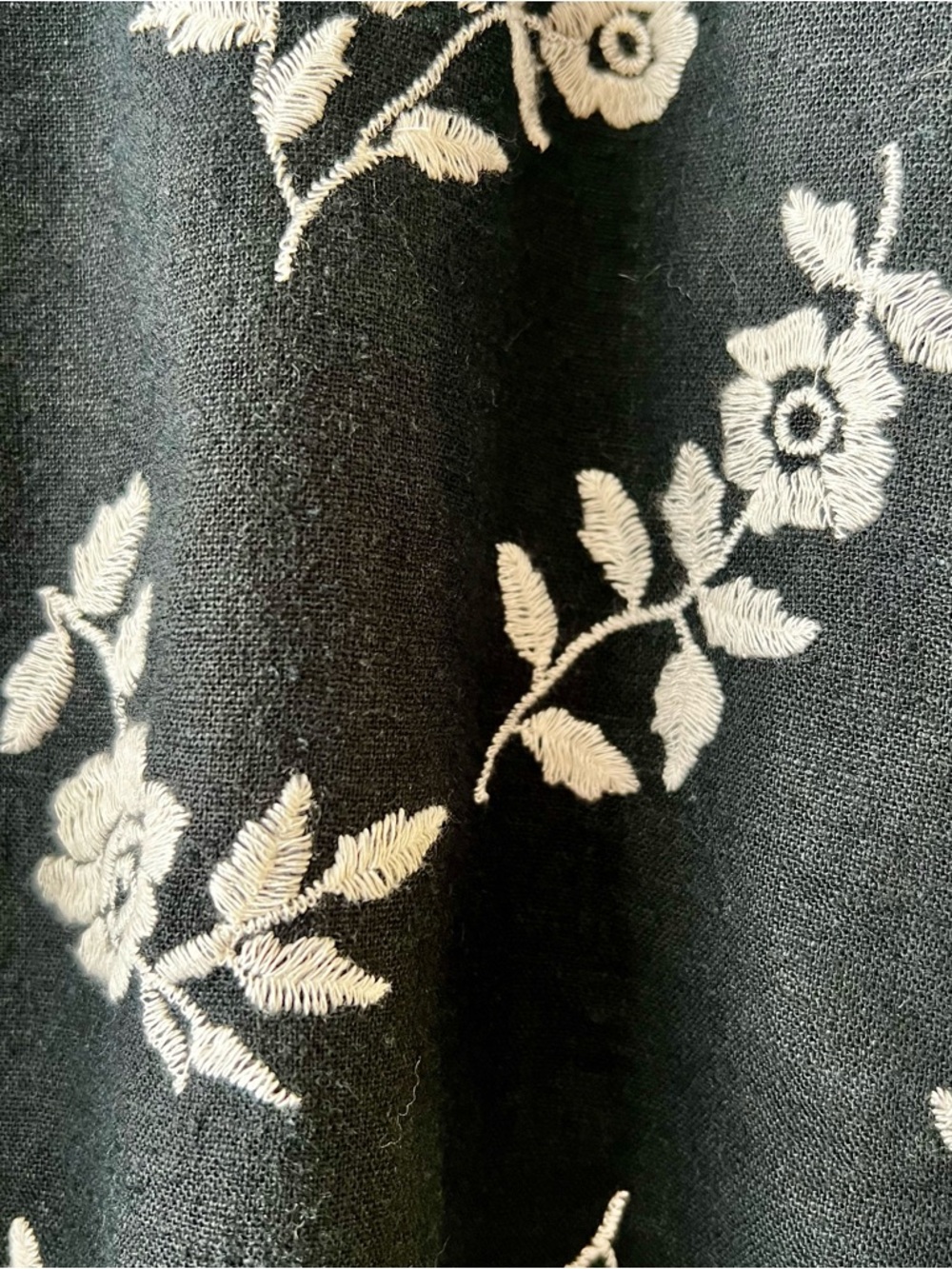Abercrombie & Fitch Women’s Black Floral Linen Blend Pull on Shorts Pockets XL - Picture 3 of 10